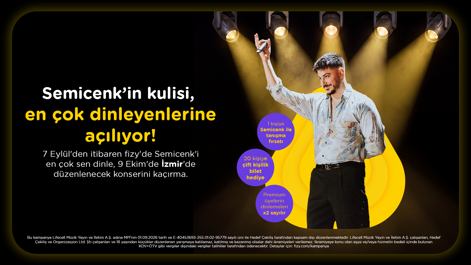 Semicenk konserine bilet şansı fizy’de!