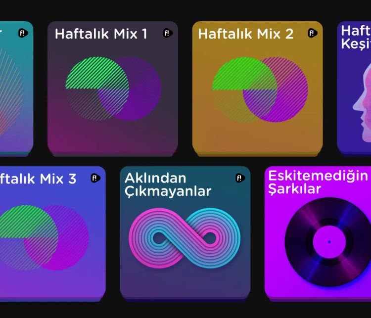 Haftalık mix listeleri